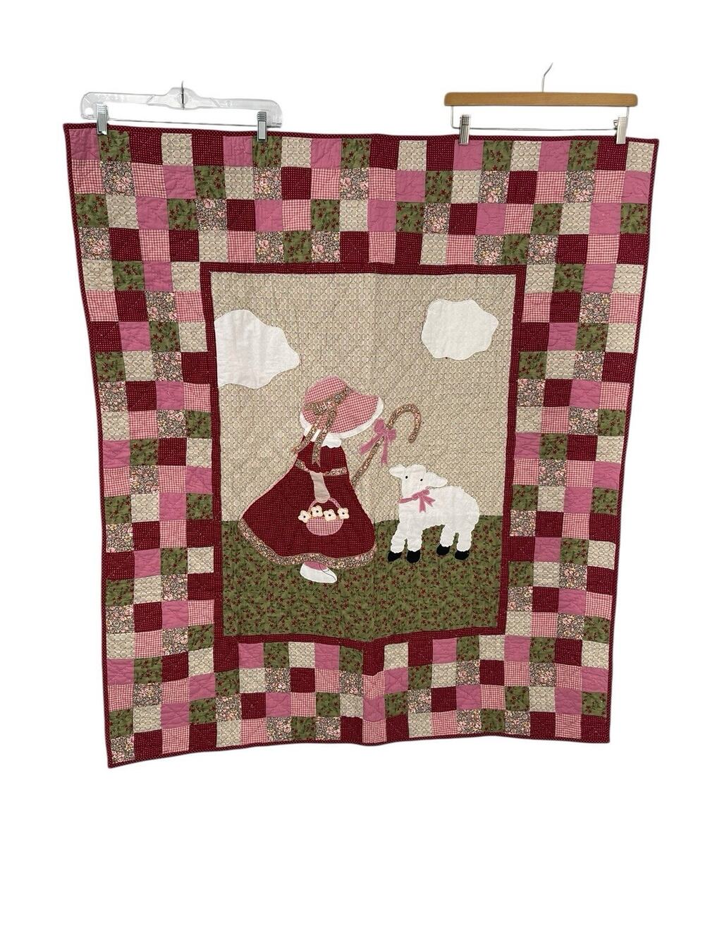 Donna Sharp Little Bo Peep Baby Quilt Patchwork Signed